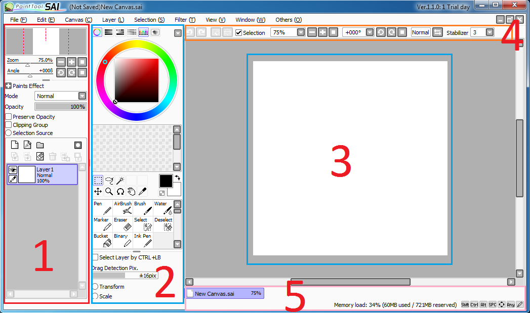 paint tool sai 2 ruler