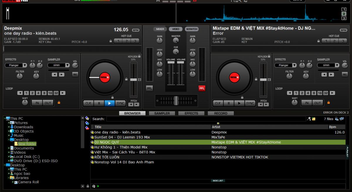 Deck nhạc Virtual DJ 7