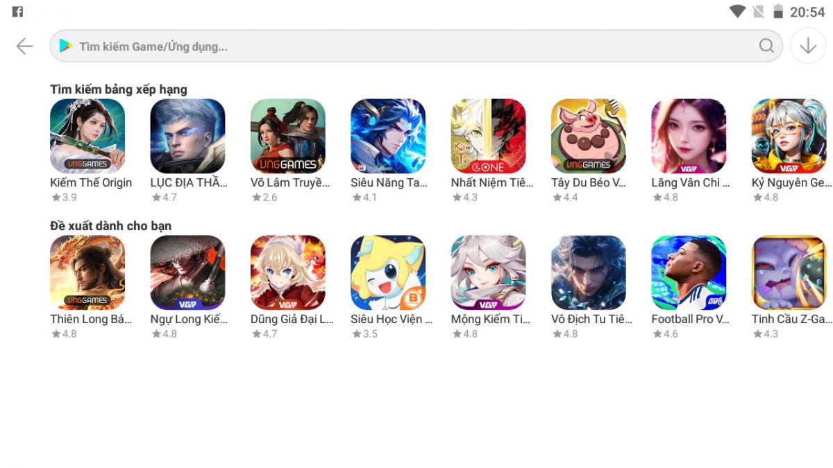 Khả năng tương thích Nox App Player