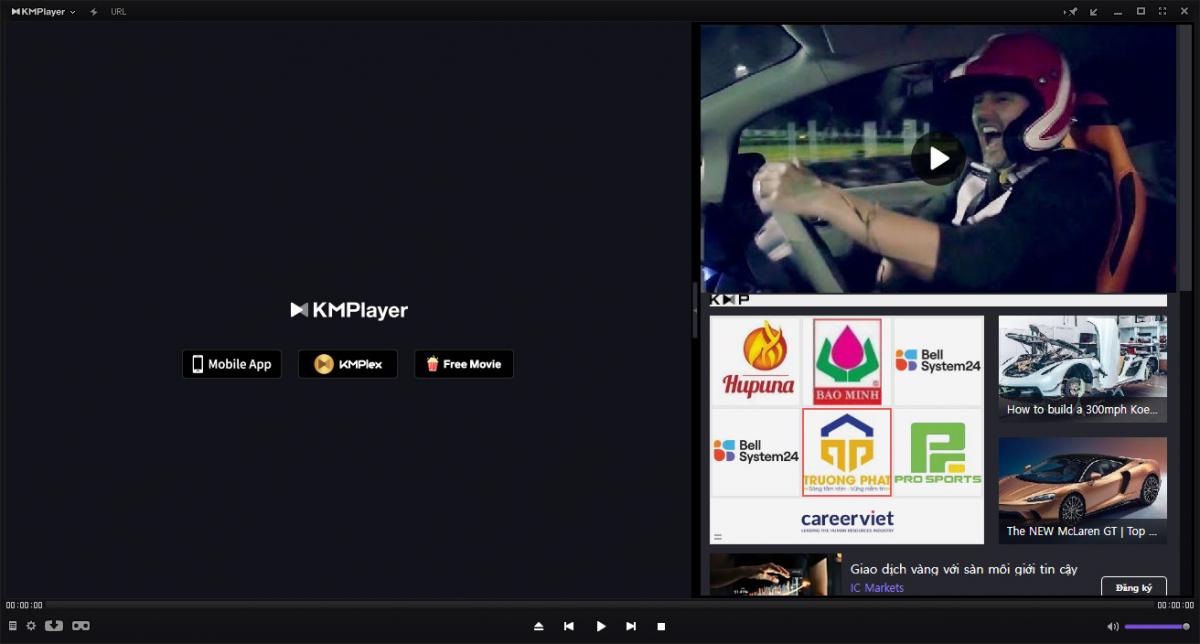 Quảng cáo KMPlayer